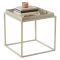 Tavolino da Salotto Bianco Crema Forma Quadrato Materiale Piano in Metallo 45x45x52h cm, Colore Ripiano Bianco - Lorsica