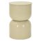 Tavolino da Salotto Bianco Crema Forma Rotondo Colore Ripiano Bianco 33x51x33h cm, Sfumatura Colore Struttura Crema - Bandip