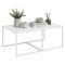 Tavolino da Salotto Bianco Forma Rettangolare Colore Ripiano Bianco 102x67x46h cm, Materiale Piano in Legno Nobilitato - Livasi