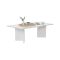 Tavolino da Salotto Bianco Forma Rettangolare Materiale Piano in Legno Nobilitato 119x60x40h cm, Colore Ripiano Bianco - Turate