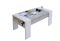Tavolino da Salotto Bianco Grigio Cemento un Vano Forma Rettangolare 98x50x43h cm, Piano Sollevabile - Corallo