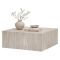 Tavolino da Salotto Bianco Marmo Forma Rettangolare Materiale Piano in Legno Nobilitato 90x90x35h cm, Colore Ripiano Bianco - Nofaraka