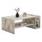 Tavolino da Salotto Bianco Marmo un Vano Forma Rettangolare 87x50x32h cm, Sfumatura Colore Ripiano Marmo - Piuro
