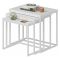 Tavolino da Salotto Bianco Modulabile Forma Rettangolare 55x40x50h cm, Materiale Piano in Legno Nobilitato - Crichi