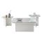 Tavolino da Salotto Bianco Modulabile Forma Rettangolare 80x80x30h cm, Materiale Piano in Vetro - Pagliara