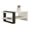 Tavolino da Salotto Bianco Nero Antracite un Vano Forma Rettangolare 80x55x35h cm, Colore Struttura Nero - Cigliano