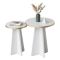 Tavolino da Salotto Bianco oro Modulabile Forma Rotondo 40x40x50h cm, Colore Struttura oro - Cardito