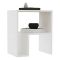 Tavolino da Salotto Bianco un Vano Forma Rettangolare 45x30x52h cm, Materiale Piano in Legno Nobilitato - Vocca