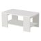 Tavolino da Salotto Bianco un Vano Forma Rettangolare 90.5x50.5x41.5h cm, Materiale Piano in Legno Nobilitato - Piraino