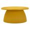 Tavolino da Salotto Giallo Senape Adatto per Indoor-outdoor Forma Rotondo 71x35x71h cm, Colore Ripiano Giallo - Kampot