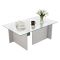 Tavolino da Salotto Grigio Forma Rettangolare Materiale Piano in Vetro 105x65x40h cm, Colore Ripiano Trasparente - Azriel