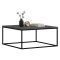 Tavolino da Salotto Grigio Nero un Vano Forma Rettangolare 90x90x42h cm, Colore Struttura Nero - Arcella