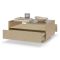 Tavolino da Salotto Marrone Chiaro Marrone Rovere un Cassetto un Vano 96x40x43h cm, Forma Rettangolare - Karisasa