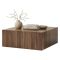 Tavolino da Salotto Marrone Noce Forma Rettangolare Materiale Piano in Legno Nobilitato 90x90x35h cm, Colore Ripiano Marrone - Nofaraka
