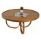 Tavolino da Salotto Marrone Noce Forma Rotondo Materiale Piano in Legno 100x100x46h cm, Colore Ripiano Marrone - Chiavenna