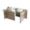 Tavolino da Salotto Marrone Noce Portariviste Forma Rettangolare 105x65x40h cm, Sfumatura Colore Struttura Noce - Teti