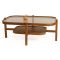 Tavolino da Salotto Marrone Noce un Vano Forma Rettangolare 110x70x48h cm, Materiale Struttura in Vetro - Sorbolo