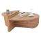 Tavolino da Salotto Marrone Pino Peso Massimo Supportato 15 kg Forma Rettangolare 90x60x35h cm, Sfumatura Colore Ripiano Pino - Mansue