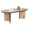 Tavolino da Salotto Marrone Quercia Nero Portariviste Forma Rettangolare 119x60x40h cm, Colore Ripiano Marrone - Elain