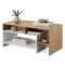 Tavolino da Salotto Marrone Rovere Bianco 3 Vani Forma Rettangolare 120x60x53h cm, Colore Ripiano Marrone - Karaseso