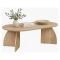 Tavolino da Salotto Marrone Rovere Forma Ovale Materiale Piano in Legno Nobilitato 120x60x40h cm, Colore Ripiano Marrone - Nohaza