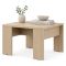 Tavolino da Salotto Marrone Rovere Forma Quadrato Colore Ripiano Marrone 67x67x43h cm, Sfumatura Colore Struttura Rovere - Magre