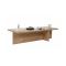 Tavolino da Salotto Marrone Rovere Forma Rettangolare Materiale Piano in Legno Nobilitato 120x45x30h cm, Colore Ripiano Marrone - Marmorito