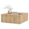 Tavolino da Salotto Marrone Rovere Forma Rettangolare Materiale Piano in Legno Nobilitato 90x90x35h cm, Colore Ripiano Marrone - Nofaraka