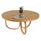 Tavolino da Salotto Marrone Rovere Forma Rotondo Materiale Piano in Legno 100x100x46h cm, Colore Ripiano Marrone - Chiavenna