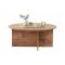 Tavolino da Salotto Marrone Rovere Forma Rotondo Materiale Piano in Legno Nobilitato 90x90x40h cm, Colore Ripiano Marrone - Simbario