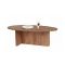 Tavolino da Salotto Marrone Rovere Nodi Forma Ovale Materiale Piano in Legno Nobilitato 120x65x40h cm, Colore Ripiano Marrone - Parona