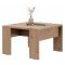 Tavolino da Salotto Marrone Rovere Nodi Forma Quadrato Colore Ripiano Marrone 67x67x43h cm, Sfumatura Colore Struttura Rovere Nodi - Magre