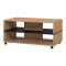 Tavolino da Salotto Marrone Rovere Nodi Nero con Ruote 2 Vani 101x54.5x47.5h cm, Forma Rettangolare - Erice