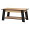 Tavolino da Salotto Marrone Rovere Nodi Nero un Vano Forma Rettangolare 101x54.5x46.5h cm, Colore Ripiano Marrone - Casaglia