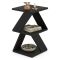 Tavolino da Salotto Nero Antracite 2 Vani Forma Rettangolare 30x30x54h cm, Materiale Piano in Legno Nobilitato - Serino
