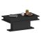 Tavolino da Salotto Nero Antracite Luce led Forma Rettangolare 100x55x42h cm, Sfumatura Colore Ripiano Antracite Made in Italy - Iside