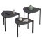 Tavolino da Salotto Nero Antracite Modulabile Forma Rettangolare 45x45x45h cm, Sfumatura Colore Ripiano Antracite - Carro