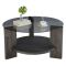 Tavolino da Salotto Nero Antracite Portariviste Forma Rotonda 75x75x40h cm, Materiale Struttura in Vetro - Felino