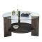 Tavolino da Salotto Nero Antracite Portariviste Forma Rotonda 75x75x40h cm, Sfumatura Colore Struttura Antracite - Felino