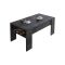 Tavolino da Salotto Nero Antracite un Vano Forma Rettangolare 98x50x43h cm, Piano Sollevabile - Corallo