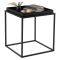 Tavolino da Salotto Nero Forma Quadrato Materiale Piano in Metallo 45x45x52h cm, Colore Ripiano Nero - Lorsica