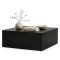 Tavolino da Salotto Nero Frassinato Forma Rettangolare Materiale Piano in Legno Nobilitato 90x90x35h cm, Colore Ripiano Nero - Nofaraka