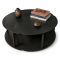 Tavolino da Salotto Nero set 3 Pezzi 3 Vani 70x70x38h cm, Forma Rotondo - Gignese
