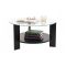 Tavolino da Salotto Nero Trasparente Forma Rotondo Colore Ripiano Trasparente 75x75x40h cm, Materiale Struttura in Vetro - Canevino