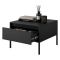 Tavolino da Salotto Nero un Cassetto con Piedini 68x48x68h cm, un Vano - Kasinela
