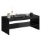 Tavolino da Salotto Nero un Vano Forma Rettangolare 120x57x50h cm, Materiale Piano in Legno Nobilitato - Lisbona
