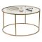 Tavolino da Salotto oro Cassetti Peso Massimo Supportato 10 kg 80x80x43h cm, Vani - Geralt