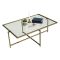Tavolino da Salotto oro Cassetti Resistente All'appannamento 94x64x35h cm, Vani - Anna