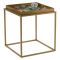 Tavolino da Salotto oro Forma Quadrato Materiale Piano in Metallo 45x45x52h cm, Colore Ripiano oro - Lorsica