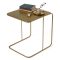 Tavolino da Salotto oro Lucido Forma Rettangolare Materiale Piano in Metallo 47x46x57h cm, Colore Ripiano oro - Cattaneo